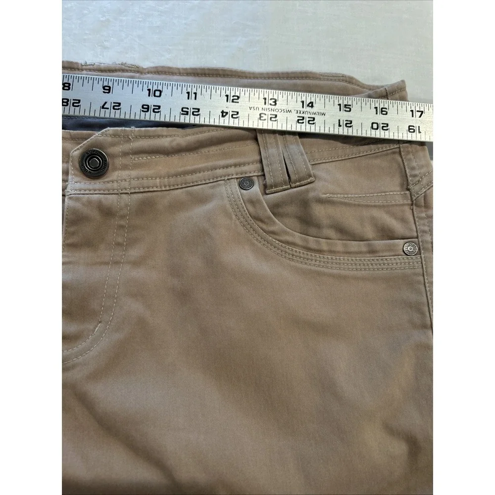 KUHL KLAUDETTE Pants Women 12 Coffee Tan Straight Leg Stretch Hiking Outdoor